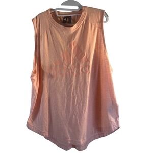 Adidas Mens Sleeveless Muscle Tank Top Peach Heather Logo XL